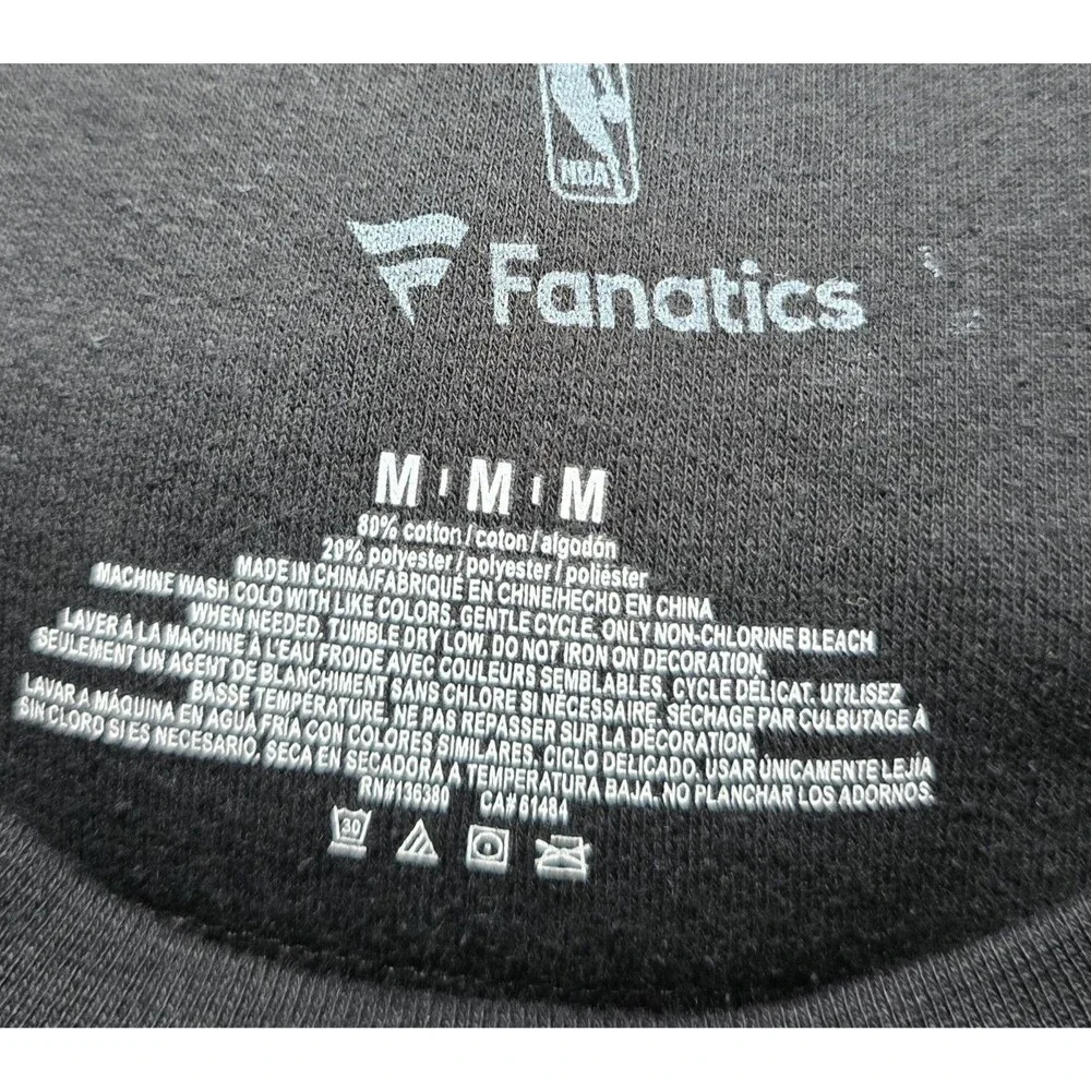 Fanatics Mens Medium Black Washington Wizards Arch Smoke Pullover Sweatshirt NWT
